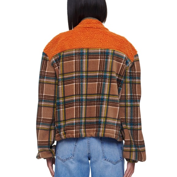 Linda 2.0 Brown Plaid Fleece Jacket - Picture 4 of 10